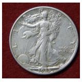 1939 S Walking Liberty Silver Half Dollar Coin