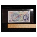 Bank of Ireland Specimen Note - Crisp