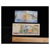 Two Costa Rico Notes - circulated