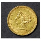 1854 US $2.50 Liberty Gold Coin