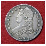 1834 Bust Silver Half Dollar Coin