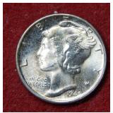 1945 S Mercury Silver Dime - Micro S