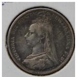 1889 Great Britain 6 Pence Coin