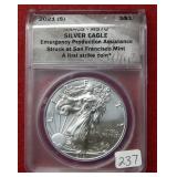 2021 (S) Silver Eagle 1oz ANACS MS70