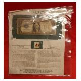 1928 A $1 Silver Certificate with free info card