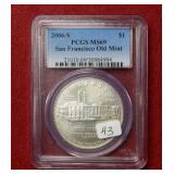 2006 S San Francisco Mint Comm $1 PCGS MS69