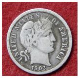 1903 O Barber Silver Dime