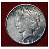 1922 S Peace Silver Dollar Coin