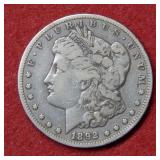 1892 CC Morgan Silver Dollar Coin