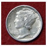 1934 D Mercury Silver Dime
