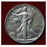 1938 D Walking Liberty Silver Half Dollar Coin
