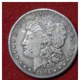 1896 S Morgan Silver Dollar - rim nicks