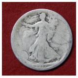 1917 S OBV Walking Liberty Silver Quarter
