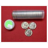 1954 S Roll of Jefferson Nickels BU