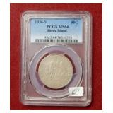 1936 S Rhode Island Silver Comm Half PCGS MS64