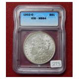 1902 O Morgan Silver Dollar ICG MS64