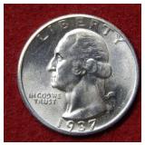 1937 D Washington Silver Quarter