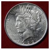 1922 D Peace Silver Dollar Coin