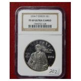 2004 P Edison Silver $1 NGC PF69 Ultra Cameo