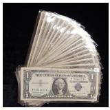 (20) $1 Silver Certificates - circulated