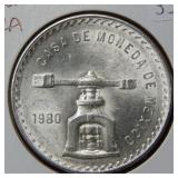 1980 Mexico Silver Onza ***