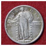 1917 Type II Standing Liberty Silver Quarter