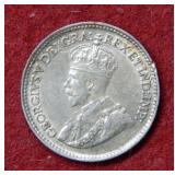1929 Newfoundland Silver Five Cent Coin