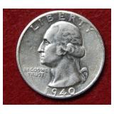 1940 S Washington Silver Quarter