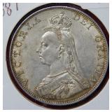 1887 Great Britain Silver Double Florin