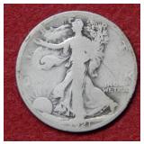 1921 Walking Liberty Silver Half Dollar