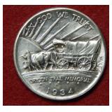 1934 D Oregon Trail Silver Half Dollar