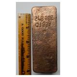 2 Pound 3oz .999 Copper Bar
