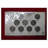 Complete Set of Wartime Silver Nickels