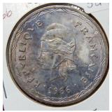 1966 New Hebrides 100 Francs