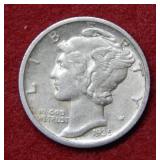 1935 D Mercury Silver Dime