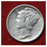 1920 S Mercury Silver Dime