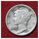 1916 Mercury Silver Dime