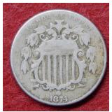 1874 Shield Nickel