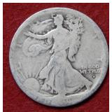 1916 D Walking Liberty Silver Half Dollar