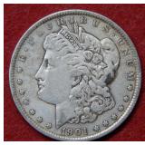 1901 Morgan Silver Dollar Coin