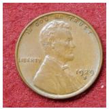 1929 S Lincoln Wheat Cent - brown