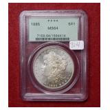 1885 Morgan Silver Dollar PCGS MS64