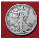 1917 S OBV Walking Liberty Silver Half