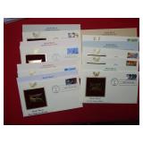 Lot of WWII First Day Covers with Gold Stamps