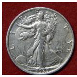 1935 Walking Liberty Silver Half Dollar Coin