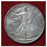 1935 Walking Liberty Silver Half - Planchet error