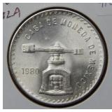 1980 Mexico Silver Onza
