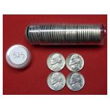 Roll of 1952 S BU Jefferson Nickels