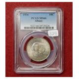 1936 Albany Silver Half PCGS MS66
