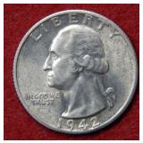1942 S Washington Silver Quarter